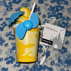 Disney parks dole whip Cooling Fan with Blue Umbrella